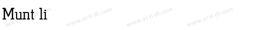 Munt light字体转换